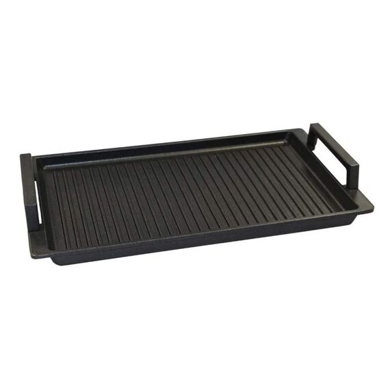 Lieblingspfanne Grillplatte BBQ 41x24 cm I mit Seitengriffen & 4-fach-Antihaftbeschichtung I aus Aluminium Guss für alle Herdarten inkl. Induktion & Gasgrill