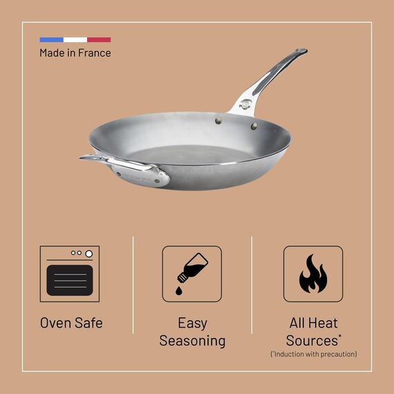 DeBuyer 5680.32 Bratpfanne, Edelstahl, silber,durchmesser 32cm