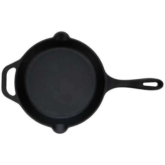 VICTORIA Bratpfanne Gusseisenpfanne Eingebrannte, Induction 30cm Geeignet für Feuer, Grill, Backofen, Ceranfeld, Gas, Cast Iron Skillet Cured, Toxic Free Non-Stick Kochgeschirr ohne PTFE oder PFOA