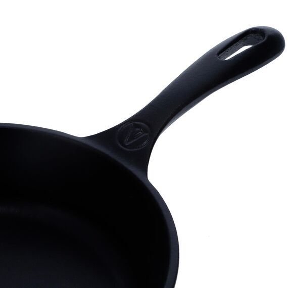 VICTORIA Bratpfanne Gusseisenpfanne Eingebrannte, Induction 30cm Geeignet für Feuer, Grill, Backofen, Ceranfeld, Gas, Cast Iron Skillet Cured, Toxic Free Non-Stick Kochgeschirr ohne PTFE oder PFOA