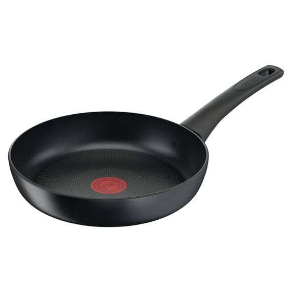 Tefal Ultimate On Bratpfanne Induktion 24 cm, Aluminiumpfanne mit hohem Rand, Antihaftversiegelung, Thermo-Signal bei idealer Brattemperatur, für alle Herdarten geeignet, schwarz, G26004