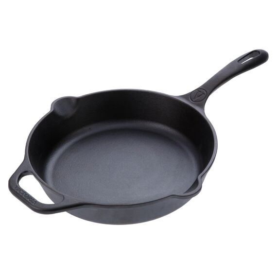 VICTORIA Bratpfanne Gusseisenpfanne Eingebrannte, Induction 30cm Geeignet für Feuer, Grill, Backofen, Ceranfeld, Gas, Cast Iron Skillet Cured, Toxic Free Non-Stick Kochgeschirr ohne PTFE oder PFOA