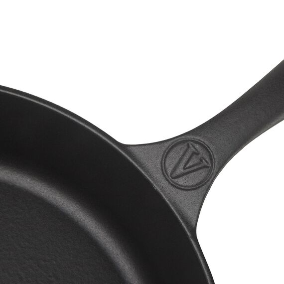VICTORIA Bratpfanne Emaillierte Gusseisenpfanne Induction 25cm Bratpfanne Geeignet für Feuer, Grill, Backofen, Ceranfeld, Gas, Cast Iron Skillet, Toxic Free Kochgeschirr ohne PTFE oder PFOA