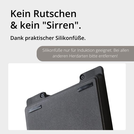 Lieblingspfanne Grillplatte BBQ 41x24 cm I mit Seitengriffen & 4-fach-Antihaftbeschichtung I aus Aluminium Guss für alle Herdarten inkl. Induktion & Gasgrill