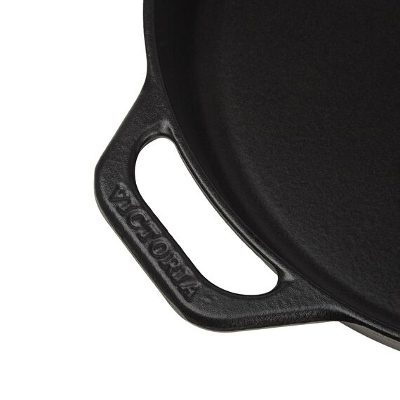 VICTORIA Bratpfanne Emaillierte Gusseisenpfanne Induction 25cm Bratpfanne Geeignet für Feuer, Grill, Backofen, Ceranfeld, Gas, Cast Iron Skillet, Toxic Free Kochgeschirr ohne PTFE oder PFOA