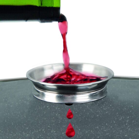 STONELINE Ceramic Servierpfanne 28 cm Hoher Rand Keramikpfanne Induktion Antihaft Pfanne mit Deckel, Keramikbeschichtung mit echten Steinpartikeln, PFAS frei, Für alle Herdarten, Backofengeeignet