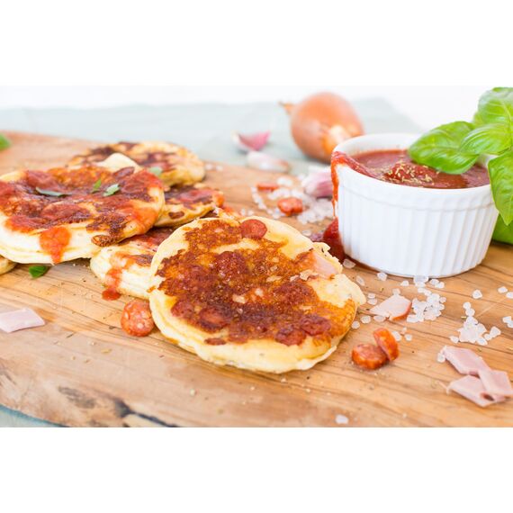 endusor Pancake Pfanne Spiegeleipfanne - Ø26cm mit [PowerShield]-Beschichtung | Induktion Ceran Gas Elektro | 4x Form Maker Eierpfanne, Spiegelei Liwanzen Poffertjes Blinis