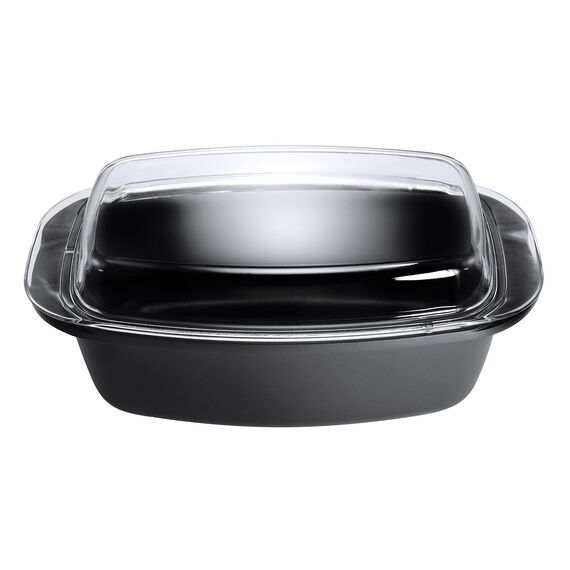 Kopf Bräter Pic (Aluguss, 5,2 Liter, inkl. Glasdeckel / Auflaufform, Induktion) schwarz