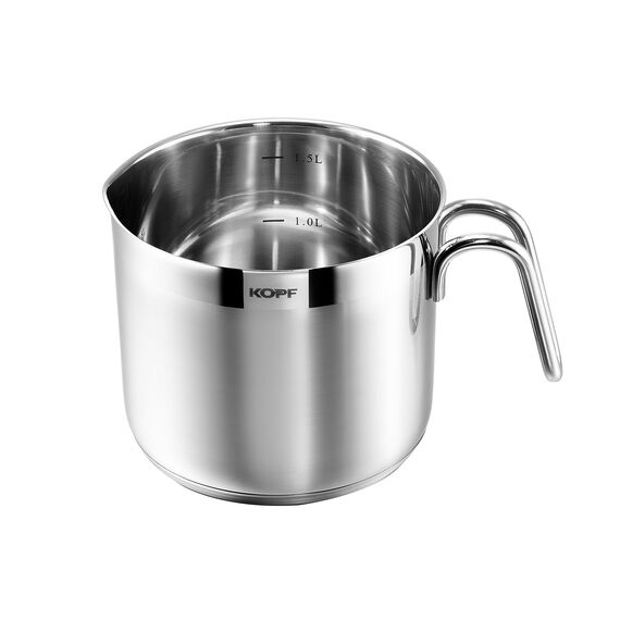 KOPF 124658 Milchtopf Josie Ø 14 cm Höhe 12 cm 1,5 Liter Edelstahl