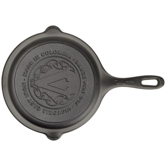 VICTORIA Bratpfanne Emaillierte Gusseisenpfanne Induction 16,5cm Bratpfanne Geeignet für Feuer, Grill, Backofen, Ceranfeld, Gas, Cast Iron Skillet, Toxic Free Kochgeschirr ohne PTFE oder PFOA