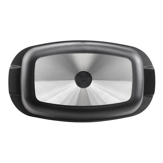 Kopf Bräter Pic (Aluguss, 5,2 Liter, inkl. Glasdeckel / Auflaufform, Induktion) schwarz