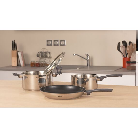 Tefal g7130714 dailycook Pfanne, Edelstahl, Edelstahl, 49,5 x 31,4 x 7,8 cm