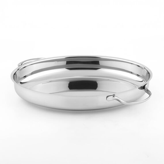 KLAMER Bräter mit zwei Deckeln 41 cm, backofengeeignet, 8,5L XXL Bräter mit Deckel, mit 4L Deckelpfanne, extra Glasdeckel, für alle Herdarten inkl. Induktion, Edelstahl