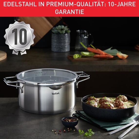 Jamie Oliver by Tefal 9-teiliges Ingenio Kochgeschirr-Set, Topfset Induktion mit Pfannen, 2 abnehmbare Griffe, 2 beschichtete Pfannen, 2 Töpfe, 3 Deckel, für alle Herdarten geeignet, L9769932