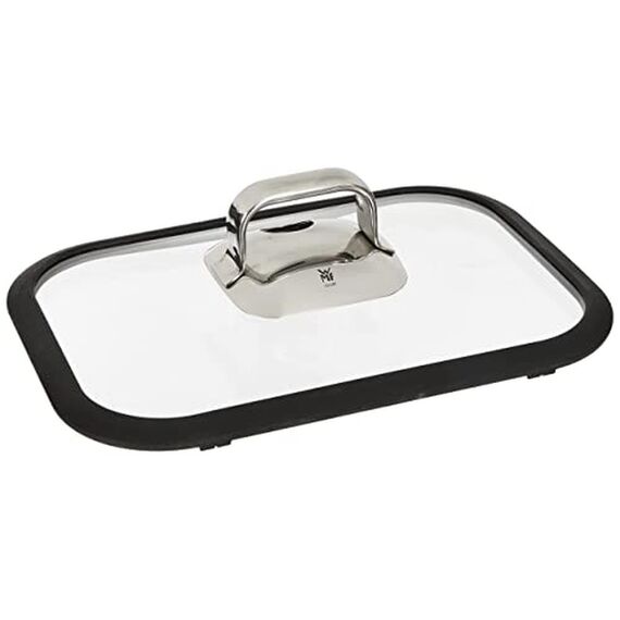 WMF Vitalis Glasdeckel mit Silikonrand 35 x 21,5 cm, Ersatzdeckel für Vitalis Compat 3,5l, Vitalis Zubehör, Silikondichtung, spülmaschinengeeignet