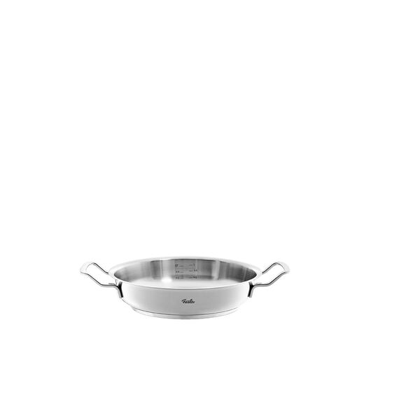 Fissler Original-Profi Collection/Edelstahl-Servierpfanne (Ø 28 cm, 3,0L) runder Bräter, hoher Rand, unbeschichtet, Made in Germany - Induktion