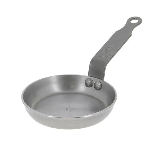 de Buyer - Blinis-Pfännchen MINERAL B aus Eisenstahl - 12 cm - 5612.12, Silber