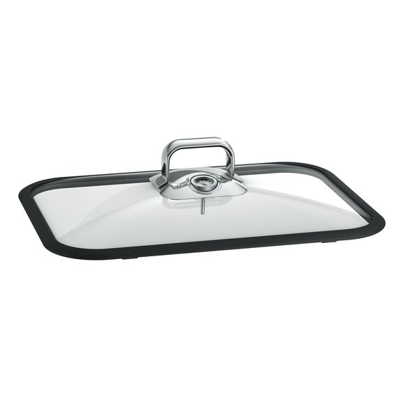 WMF Vitalis Compact Dampfgarer, Bräter Induktion, 35x21,5x10 cm, Auflaufform 3,5l, Glasdeckel Silikonrand, Thermometer, Garblech, Cromargan Edelstahl unbeschichtet