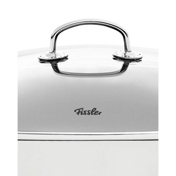 Fissler Secural/Edelstahl-Bräter, beschichtet (6,5 L - Ø 28 cm) Schmortopf rechteckig, mit Glas-Deckel, backofengeeignet - Induktion