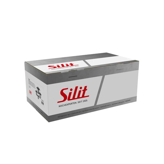 Silit Alicante Topfset Induktion 4-teilig, Kochtopf Set mit Glasdeckel, Edelstahl poliert, Induktions Töpfe Set unbeschichtet