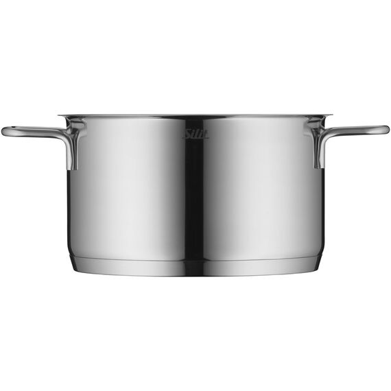 Silit Alicante Topfset Induktion 4-teilig, Kochtopf Set mit Glasdeckel, Edelstahl poliert, Induktions Töpfe Set unbeschichtet