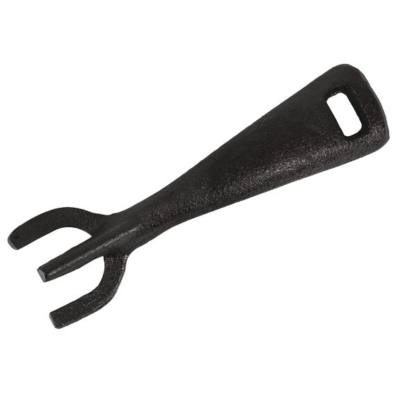 BBQ-Toro Gusseisen Servierpfännchen mit Holzunterlage (4 Stück) | 27 x 18 x 3 cm - oval | bereits eingebrannt - preseasoned | Grillpfännchen mit abnehmbarem Griff | Gusseisenpfanne, Paella Pfanne