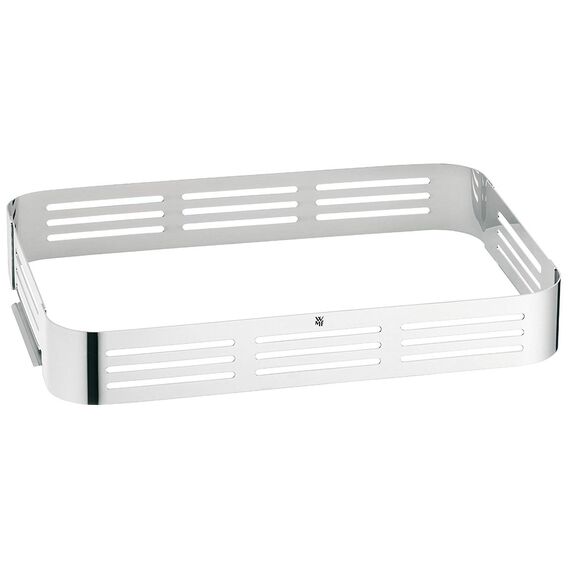 WMF Vitalis Aroma Dampfgarer, Bräter Induktion, 41x27x10cm, Auflaufform 6,5l, Servierzange, Glasdeckel Silikonrand, Thermometer, Garblech, Schmortopf Cromargan Edelstahl unbeschichtet