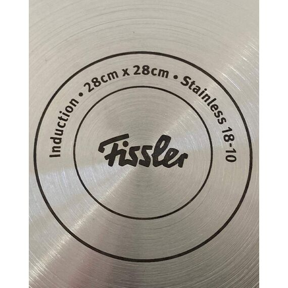 Fissler Secural/Edelstahl-Bräter, beschichtet (6,5 L - Ø 28 cm) Schmortopf rechteckig, mit Glas-Deckel, backofengeeignet - Induktion