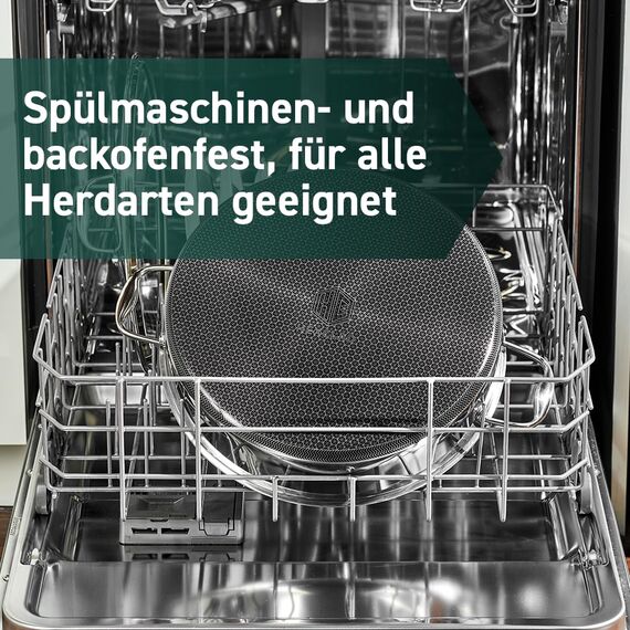 HexClad Hybrid antihaftbeschichtete Sauteuse mit Deckel, Heißluftfritteuse, 6,6 Liter, spülmaschinen- und ofenfest, kompatibel mit allen Herdarten
