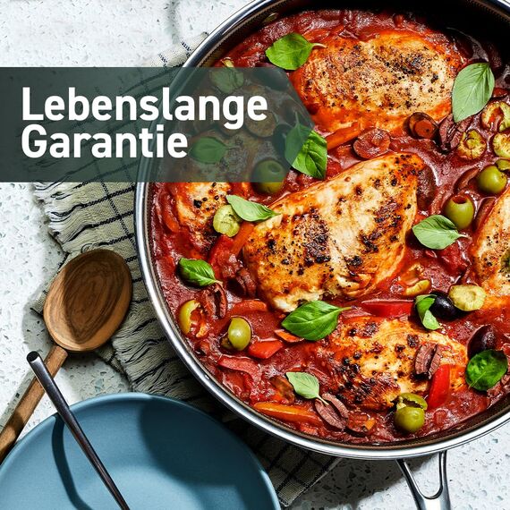 HexClad Hybrid-Antihaft-Schmorpfanne mit Deckel, 3,3 l, spülmaschinen- und ofenfest, induktionsgeeignet, kompatibel mit allen Herdarten