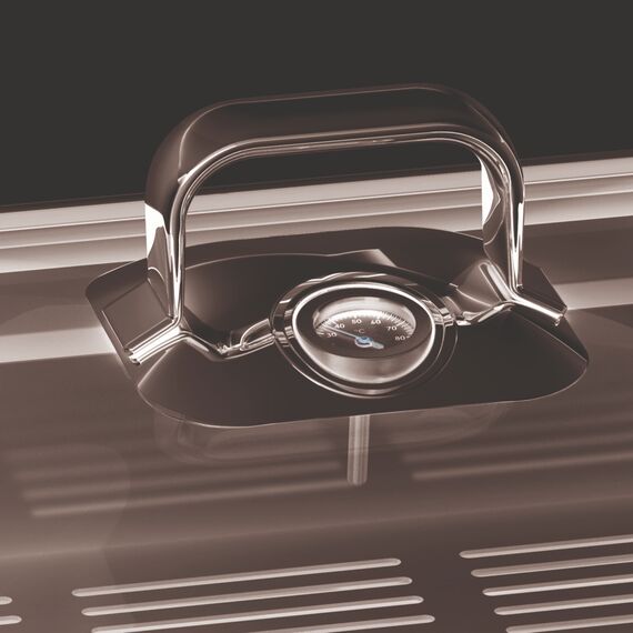 WMF Vitalis Aroma Dampfgarer, Bräter Induktion, 41x27x10cm, Auflaufform 6,5l, Servierzange, Glasdeckel Silikonrand, Thermometer, Garblech, Schmortopf Cromargan Edelstahl unbeschichtet