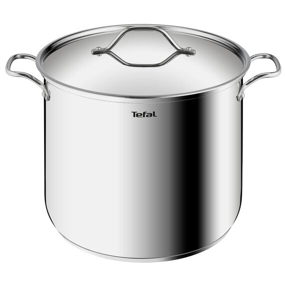 Tefal Intuition XL B8649004 Catering, Edelstahl, 28 x 23 cm, 12 l, Induktion, Edelstahl 18/10, Premium-Qualität, Größe XL, robuste Griffe, Deckel aus Edelstahl