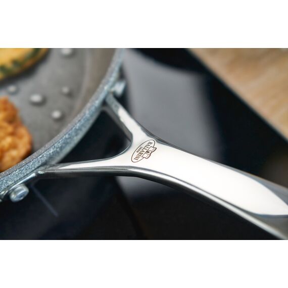 BALLARINI Salina Bratpfanne aus Aluminium, 32 cm, Antihaftbeschichtung, für alle Herdarten, Steinoptik Grau