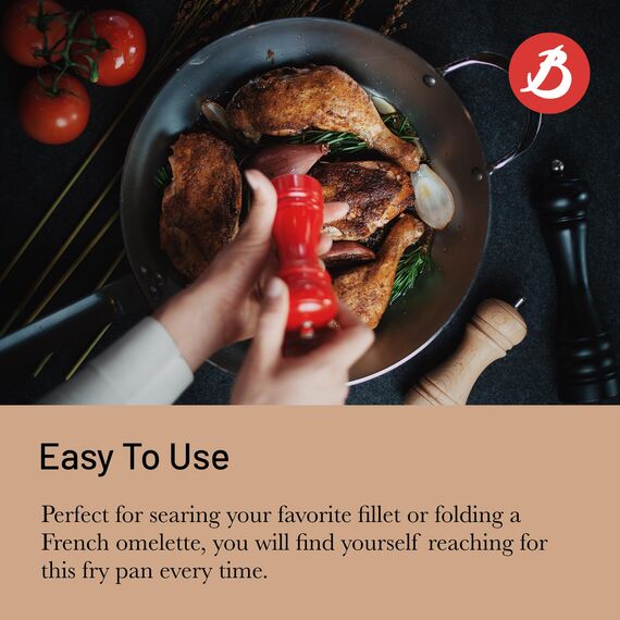 de Buyer - Pfanne MINERAL B aus Stahl mit Henkel - 36 cm - 5610.36