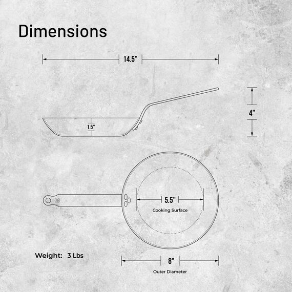 De Buyer Mineral B Black Iron Induktionsbratpfanne 20 cm, Größe: 200 (Ø) mm. Material: Blauer Stahl, induktionsgeeignet, Bienenwachsbeschichtung, für alle Kochflächen geeignet, DN896