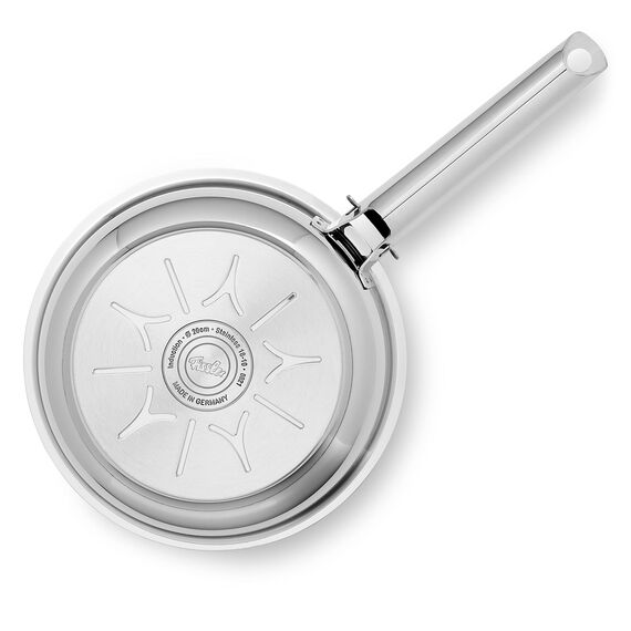 Fissler Steelux Pro/Edelstahl-Pfanne (Ø 20 cm) Bratpfanne-unbeschichtet, scharfes anbraten, Made in Germany - Induktion