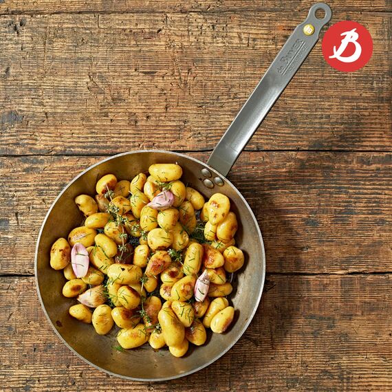 De Buyer Mineral B Black Iron Induktionsbratpfanne 20 cm, Größe: 200 (Ø) mm. Material: Blauer Stahl, induktionsgeeignet, Bienenwachsbeschichtung, für alle Kochflächen geeignet, DN896