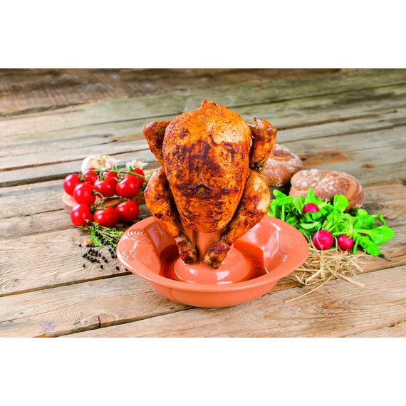 Römertopf Keramik Geflügelbräter Chicko braun