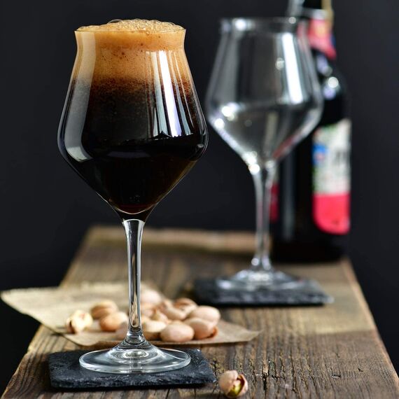 Krosno Bier-Tulpen Bier-Gläser | Probierglas | Set von 6 | 420 ML | Avant-Garde Kollektion | Perfekt für Zuhause und Partys | Spülmaschinenfest | Bleifreies Kristallglas