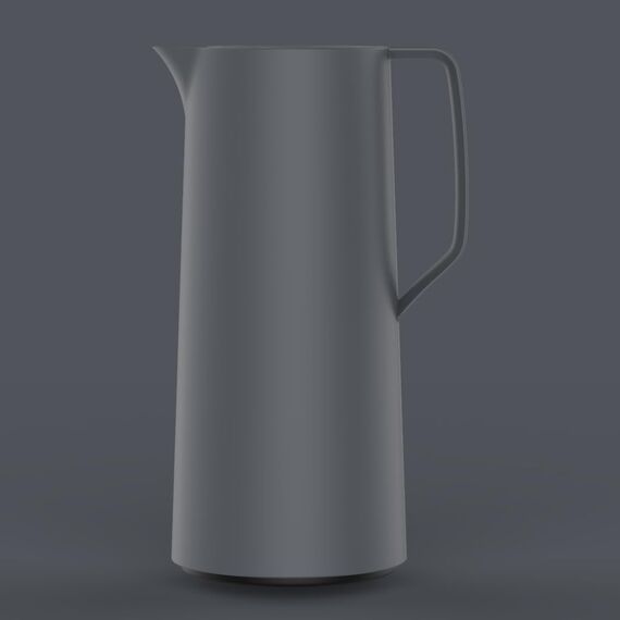 Emsa Motiva Thermoskanne 1l, Isolierkanne mit Quick-Press-Verschluss, 12h heiß, 24h kalt, Glaskolben, Made in Germany, Teekanne Thermo, Nordisches Design, anthrazit, N41701