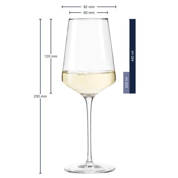 LEONARDO HOME Rieslinggläser PUCCINI (6er Set) • Kratzfeste Weingläser (400 ml) • Spülmaschinenfest & Langlebig • Zeitlose Gläser für Weißwein • Modernes Design • Riesling-Glas Puccini • 069540