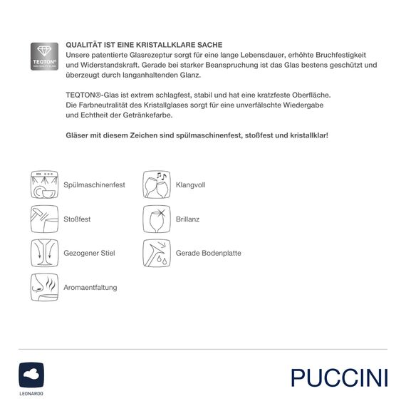 LEONARDO HOME Burgunderglas PUCCINI (6er Set) inkl. Poliertuch • Spülmaschinenfeste Wein-Gläser (730 ml) • Stoßfest & Alltagstauglich • 040981