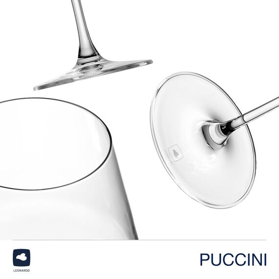 LEONARDO HOME Burgunderglas PUCCINI (6er Set) inkl. Poliertuch • Spülmaschinenfeste Wein-Gläser (730 ml) • Stoßfest & Alltagstauglich • 040981