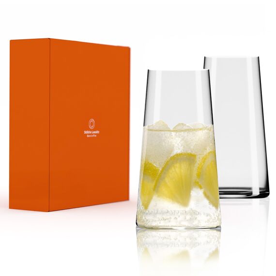 Stölzle Lausitz Longdrinkgläser Power 2er-Set 460ml – Elegante Highball Cocktail Gläser für Drinks, Wasser & Säfte – Hochwertige Longdrinkbecher aus Kristallglas – Spülmaschinen- & Stoßfest