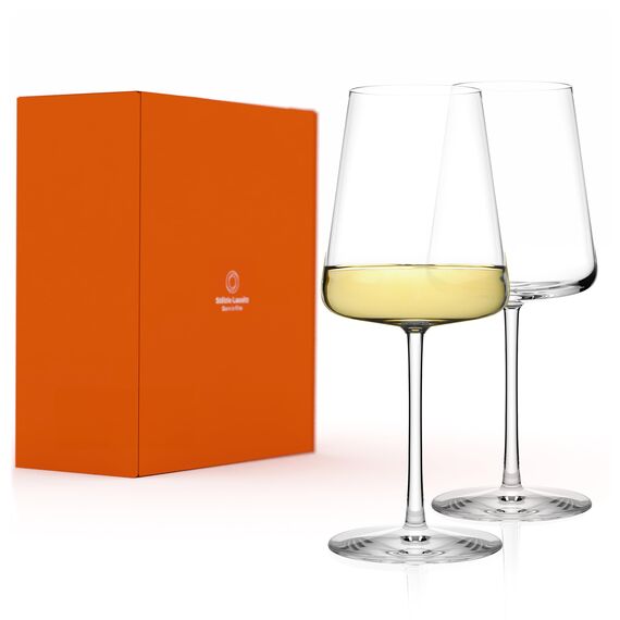 Stölzle Lausitz Weißweingläser Power 2er-Set 400 ml – Moderne Weingläser für maximale Aromaentfaltung von Weißwein – Edler Weißweinkelch aus Kristallglas – Spülmaschinen- & Stoßfest, Made in Germany