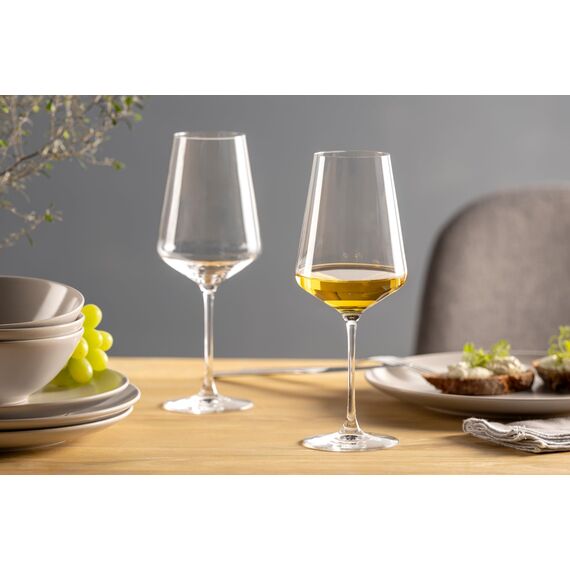 LEONARDO HOME Weißweingläser PUCCINI (6er Set) • Kratzfeste Weingläser (560 ml) • Spülmaschinenfest & Langlebig • Zeitlose Gläser für Weißwein • Modernes Design • Weißwein-Glas Puccini • 069553