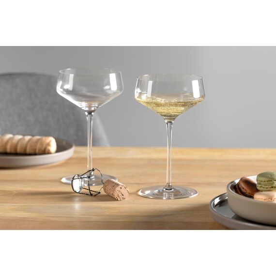 LEONARDO HOME PUCCINI Champagnerschale • 6 Stück • Cocktailglas • Champagnerglas • Klassische Form • Elegantes Design • Ideal für Aperitif und Dessert • Spülmaschinengeeignet • 350 ml • 069593