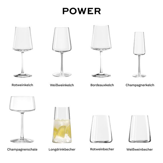 Stölzle Lausitz Longdrinkgläser Power 2er-Set 460ml – Elegante Highball Cocktail Gläser für Drinks, Wasser & Säfte – Hochwertige Longdrinkbecher aus Kristallglas – Spülmaschinen- & Stoßfest