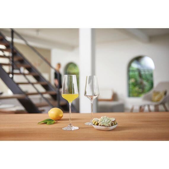 Leonardo Puccini Digestif-Gläser 6er Set, spülmaschinenfeste Likör-Gläser, Schnaps-Glas mit gezogenem Stiel, Teqton-Kristallglas, Schnaps Set, Höhe 21 cm, 220 ml, 069556