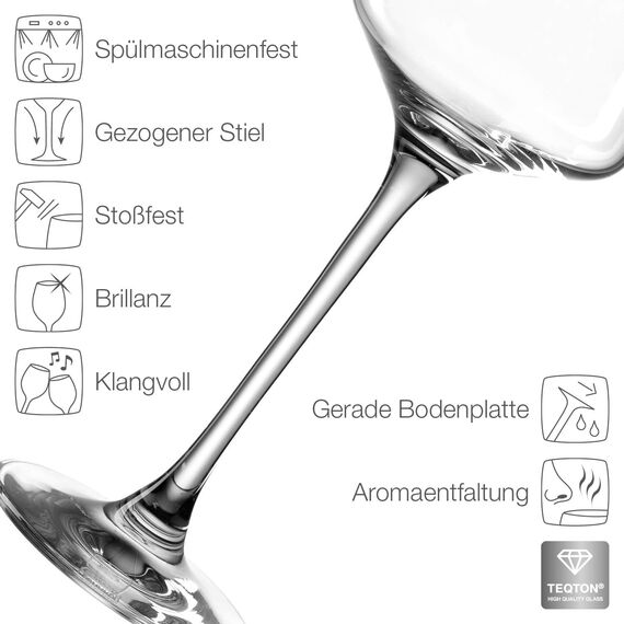 Leonardo Puccini Digestif-Gläser 6er Set, spülmaschinenfeste Likör-Gläser, Schnaps-Glas mit gezogenem Stiel, Teqton-Kristallglas, Schnaps Set, Höhe 21 cm, 220 ml, 069556